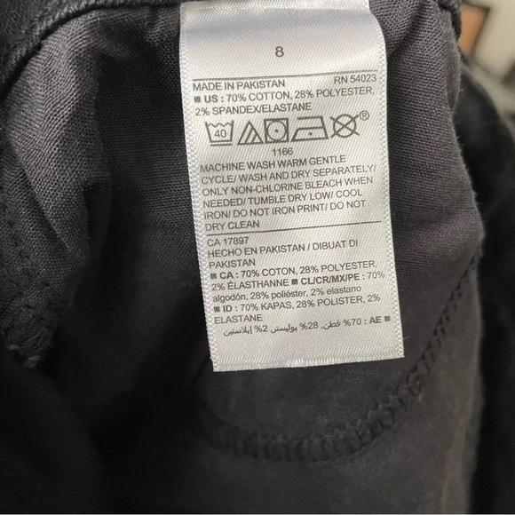 Old Navy Black Distressed Power Slim Straight Mid Rise Jeans - Picture 7 of 13